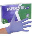GANTS NITRILE NON POUDRES MEDI-TRIL PLUS (CARTON DE 10 BOITES DE 100 GANTS)