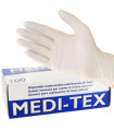 GANTS LATEX NON POUDRES MEDITEX (CARTON DE 10 BOITES DE 100 GANTS)