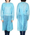 BLOUSE DE PROTECTION NON TISSEE POIGNETS ELASTIQUES- BLEU